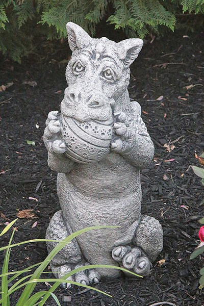 Fetch Garden Dragon Garden Statue Playing Catch Ball Playful Sculptures